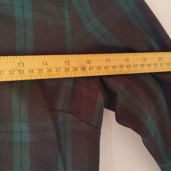 Gap Black Green Plaid Tartan Shift Dress 2 Holiday - Picture 3 of 4